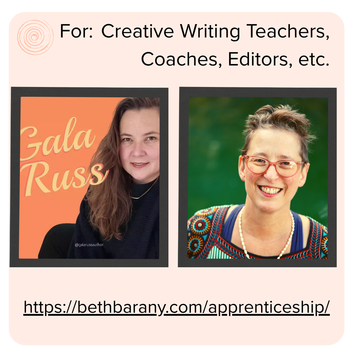 logo-for creative writing professionals-Apprenticeship-linkedin_BETH BARANY + GALA RUSS_v2